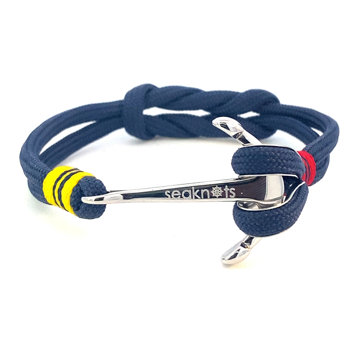 Double Cord with Gold Anchor Bracelet (Gold) | SEAKNOTS | Luby 