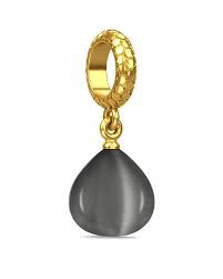 Dije de ojo de serpiente gris (dorado/gris)