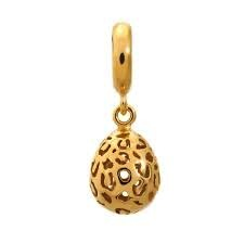 Dije de gota de corte de leopardo (dorado)