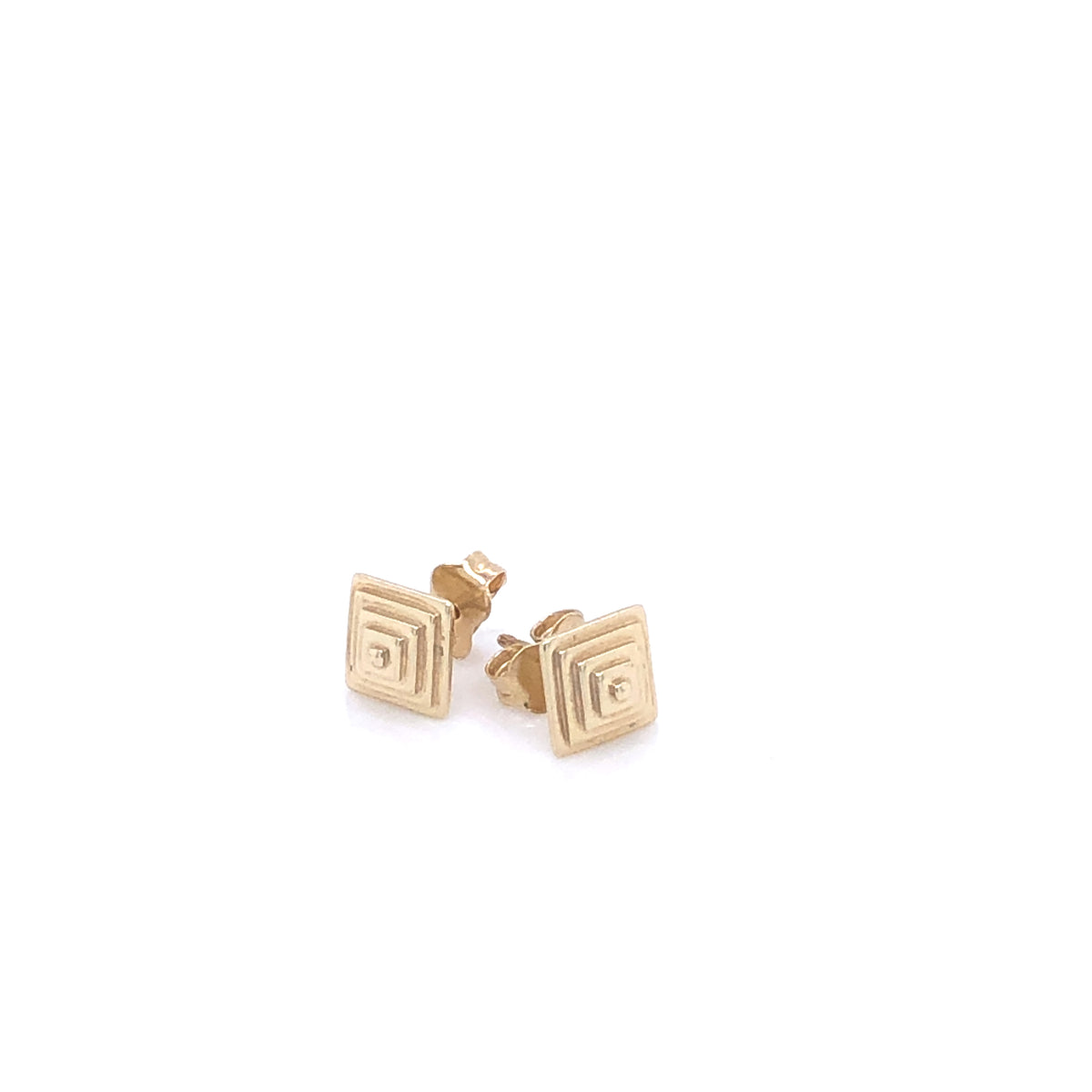 Squares 14k Gold Stud Earrings | Luby Gold Collection | Luby 