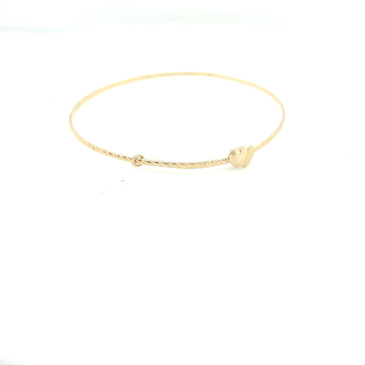 14k Gold Baby Bangle with Heart | Luby Gold Collection | Luby 