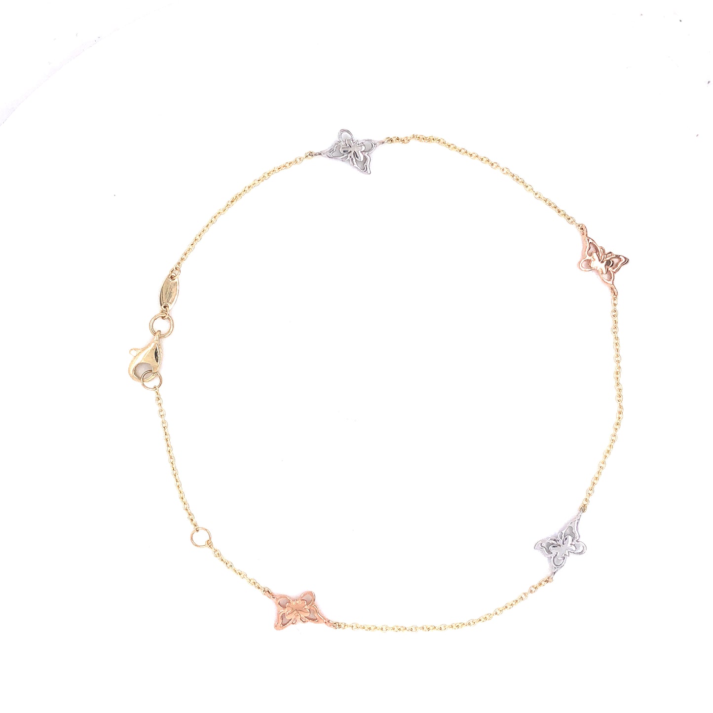 Anklet Bracelet With Butterfly | Luby Gold Collection | Luby 