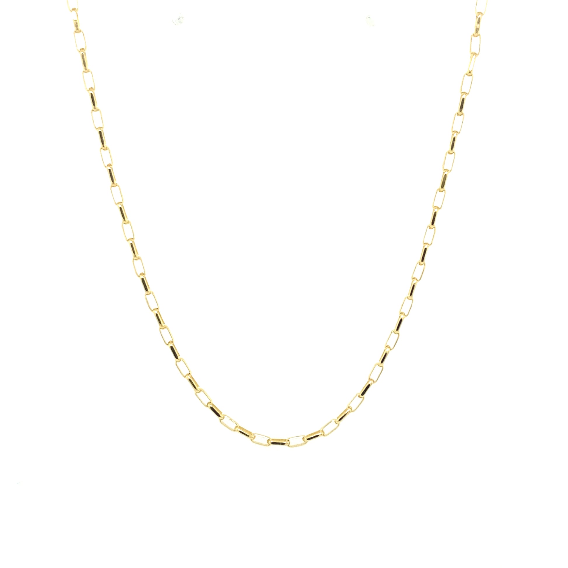 14K Gold Small Paper Clip Chain | Luby Gold Collection | Luby 