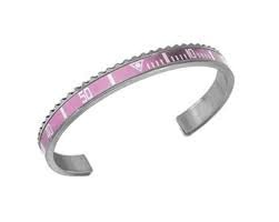 Speedometer Official Classic Steel Bangle Bracelet (Silver/Pink) | Speedometer | Luby 