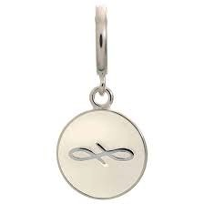 Dije de moneda sin fin blanco (plata/blanco)