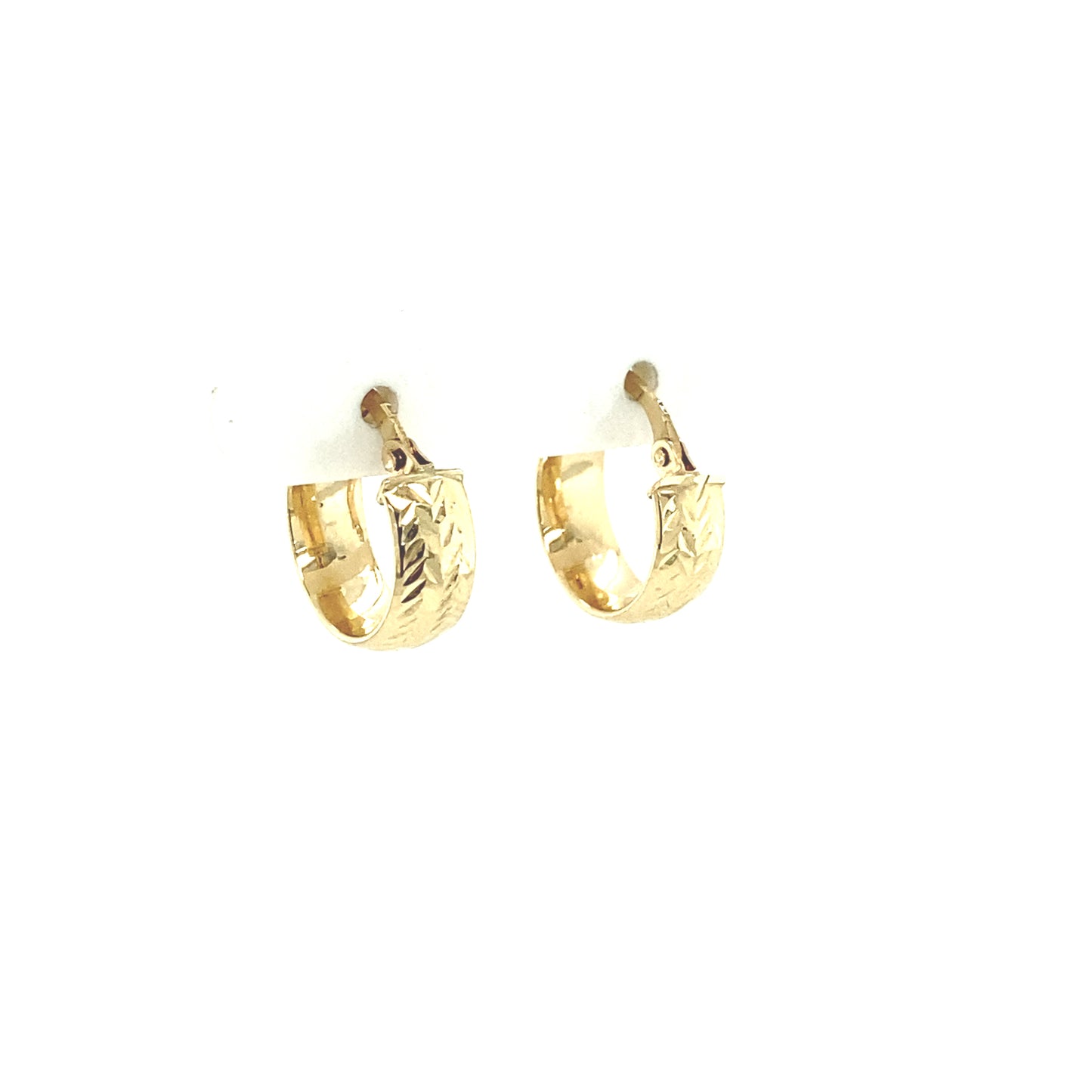 Small Hoops With Design Earrings | Luby Gold Collection | Luby 