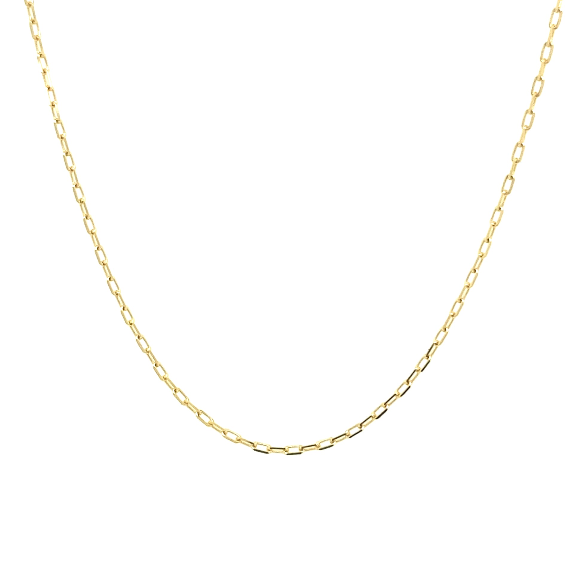 14K Gold Small Paper Clip Link Chain | Luby Gold Collection | Luby 