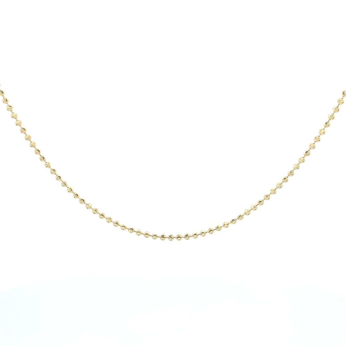 14K Gold Polka Dots Diamond Cut Necklace | Luby Gold Collection | Luby 