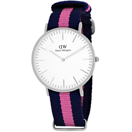 Classic Swansea Watch (Navy Blue-Pink/Silver) | Daniel Wellington | Luby 