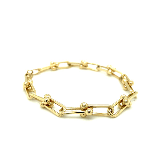CLIP AND SMALL BALL BRACELET | Luby Gold Collection | Luby 