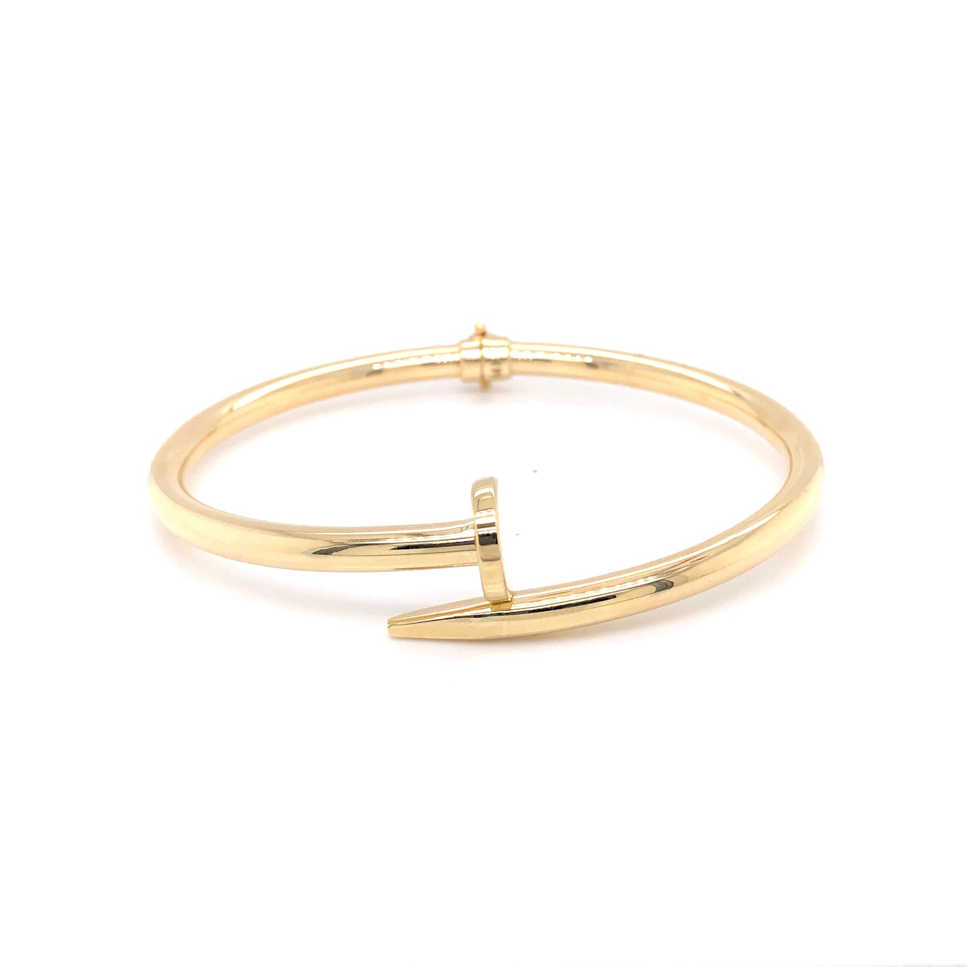 14K GOLD FANCY NAIL BANGLE | Luby Gold Collection | Luby 