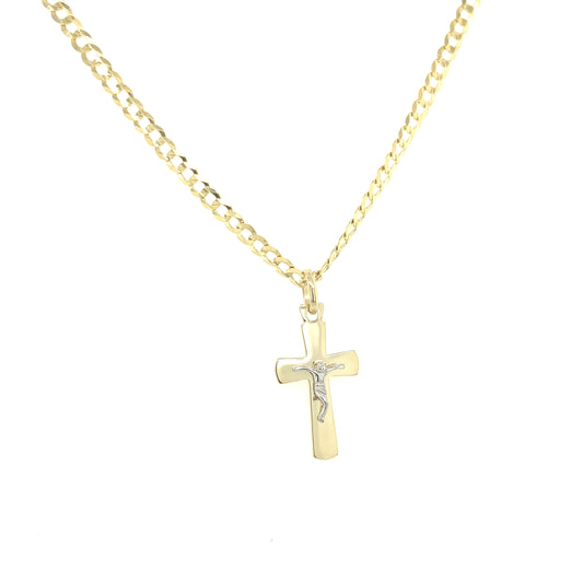 14K Cross Pendant 2/t With Image | Luby Gold Collection | Luby 