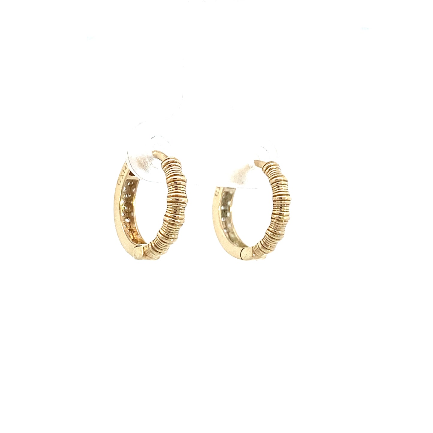 14K Gold Small Twist Link Hoop Small | Luby Gold Collection | Luby 