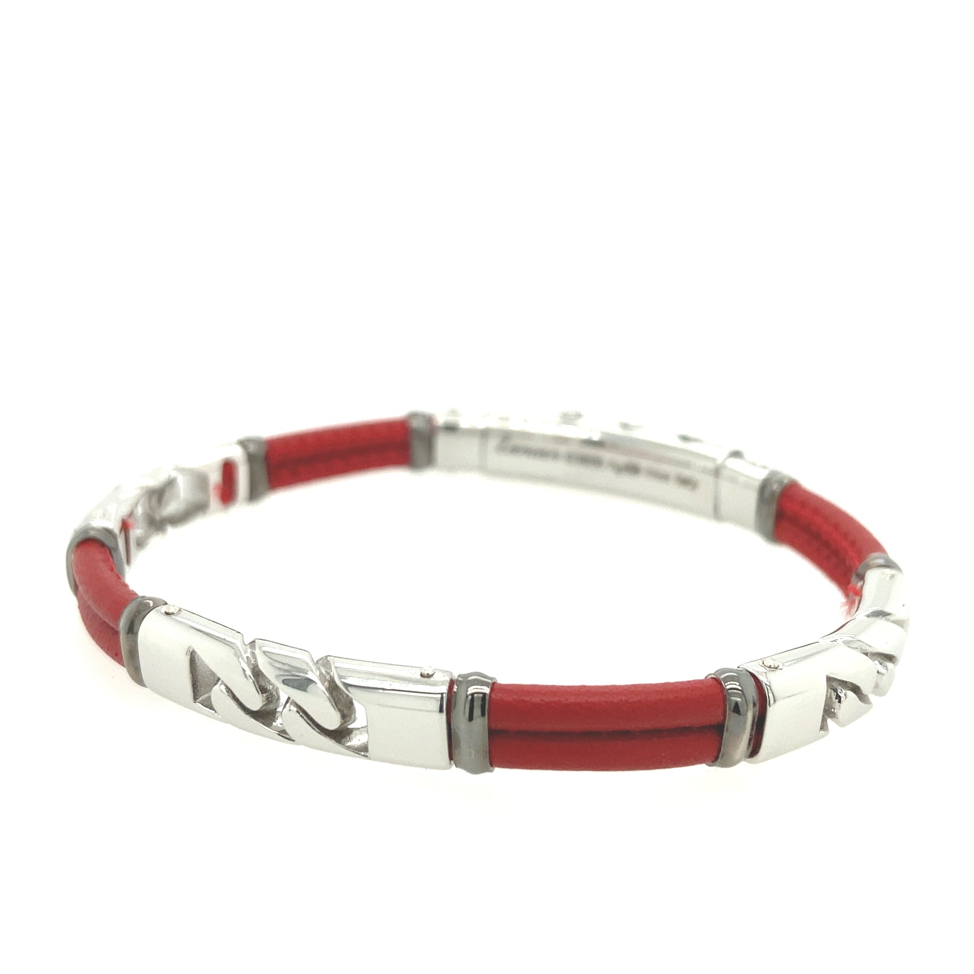 Leather and Silver Locks Bracelet | Zancan | Luby 