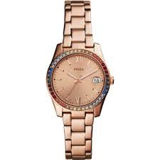 Ladies Scarlet Mini Watch (Rose-Gold) | Fossil | Luby 
