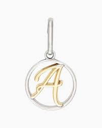 Two-Tone Letter A Charm (Silver/Gold) | Alex and Ani | Luby 