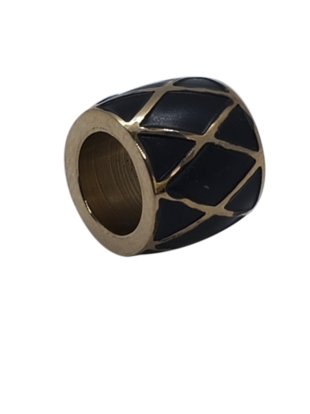 Black and Rose-Gold Patterned Steel Link | Kermar | Luby 