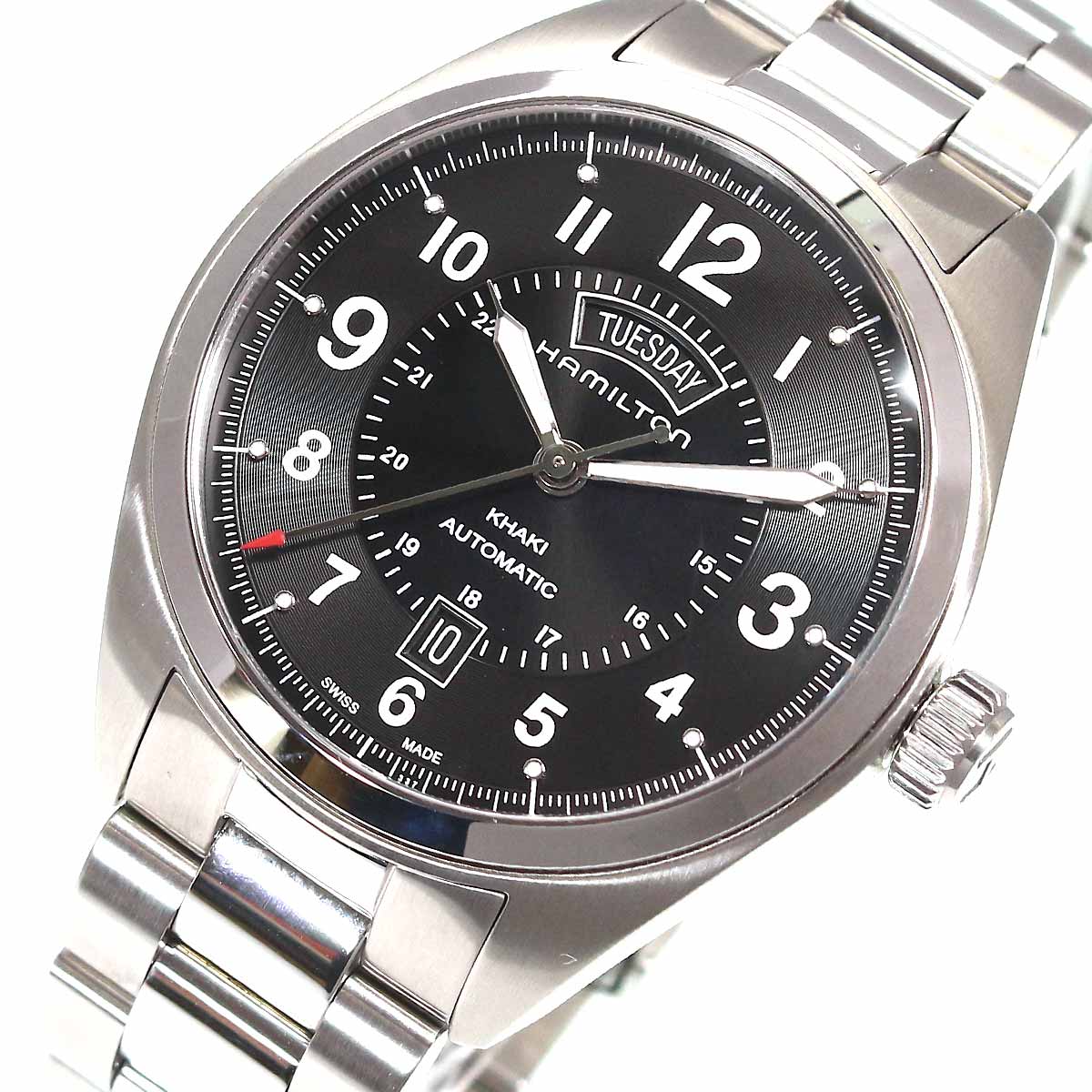 Khaki Automatic Field Day Date (Silver-Black) | Hamilton | Luby 