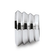 Rippled Concave Cone Steel Link (Silver) | Kermar | Luby 