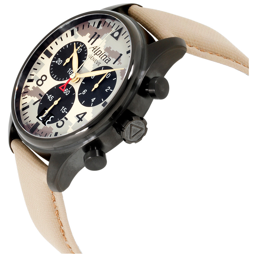 Startimer Pilot Chronograph Big Date (Light Woodland Camo Patterned) | Alpina | Luby 