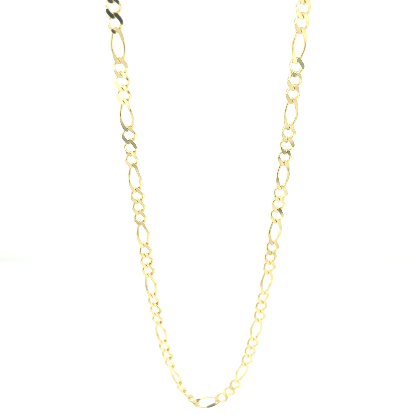 14K FIGARO CHAIN FLAT LINK | Luby Gold Collection | Luby 