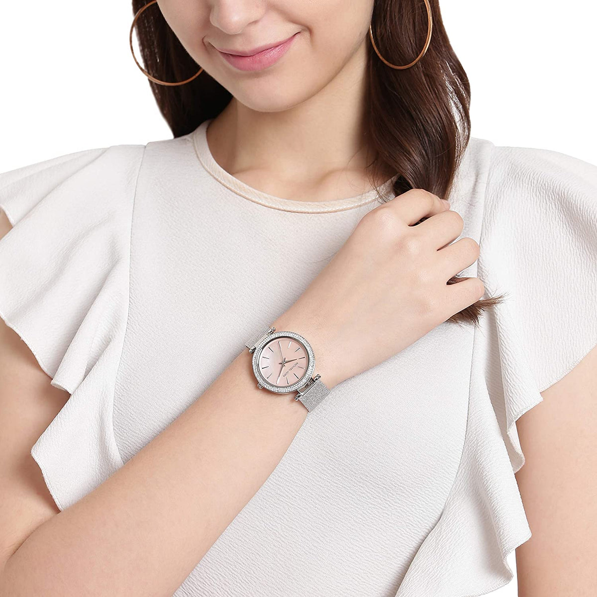 Darci Watch (Silver/Pink) | Michael Kors | Luby 