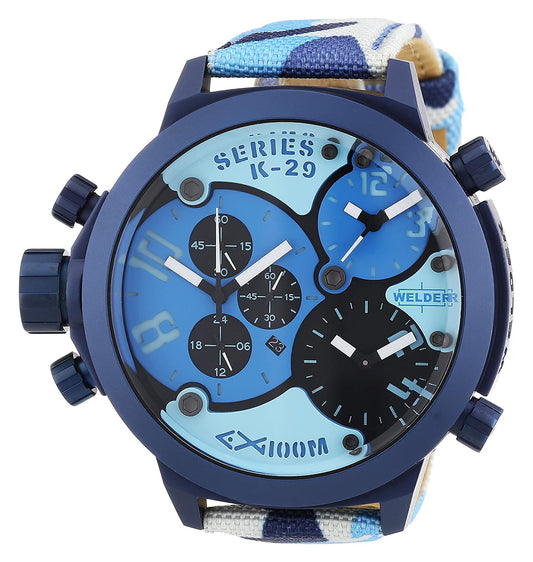 Welder Triple Time Zone Chronograph Watch (Blue) | Welder | Luby 