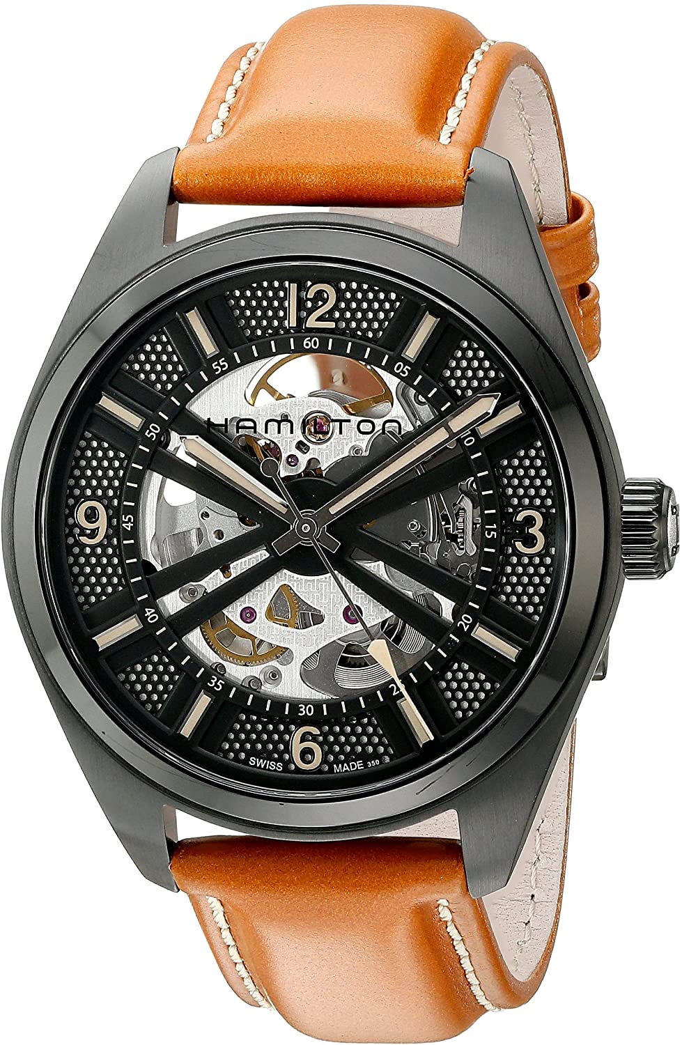 Khaki Automatic Skeleton (Black/Brown) | Hamilton | Luby 