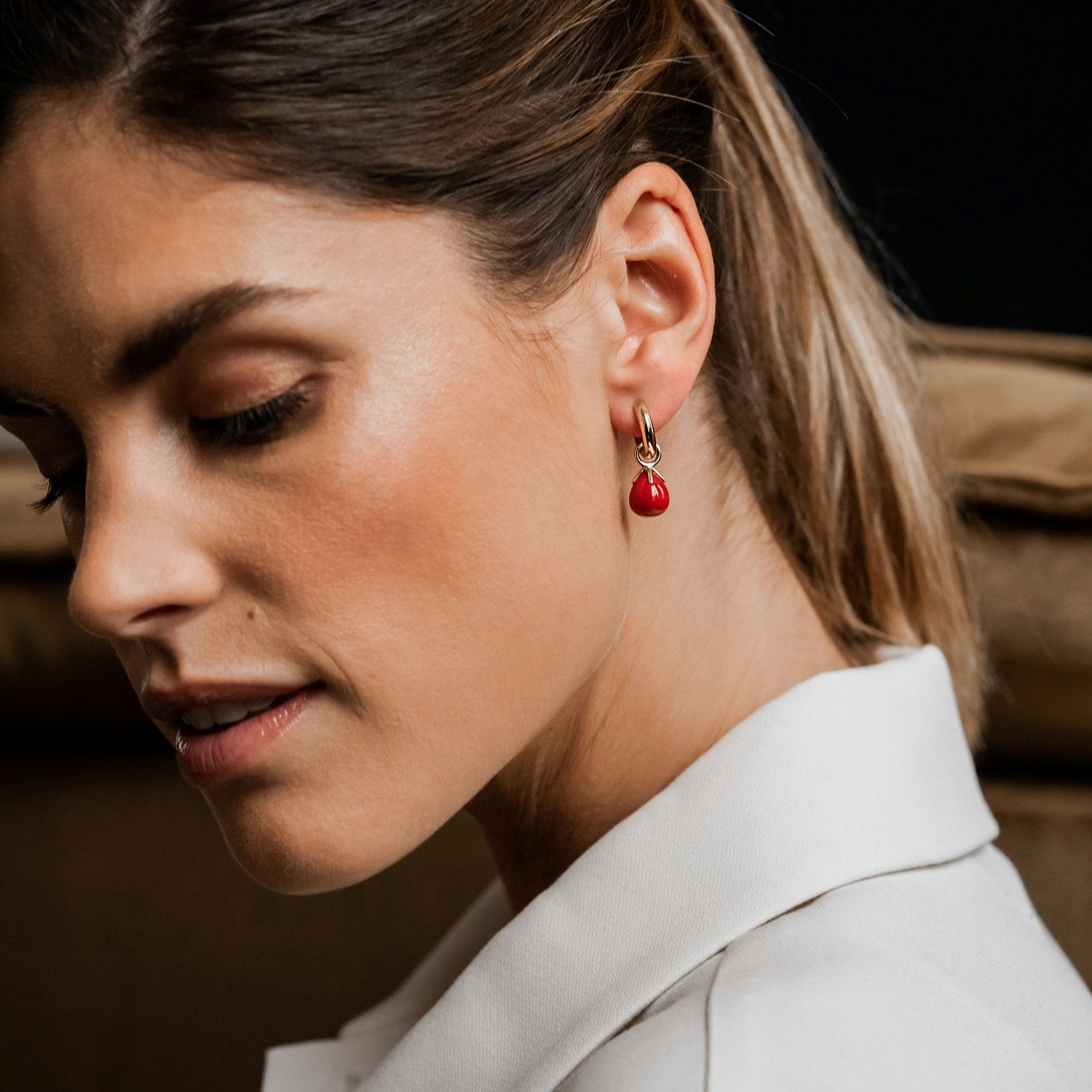 CORAL FLOWERBUD EARRING CHARM | Ti Sento Milano | Luby 