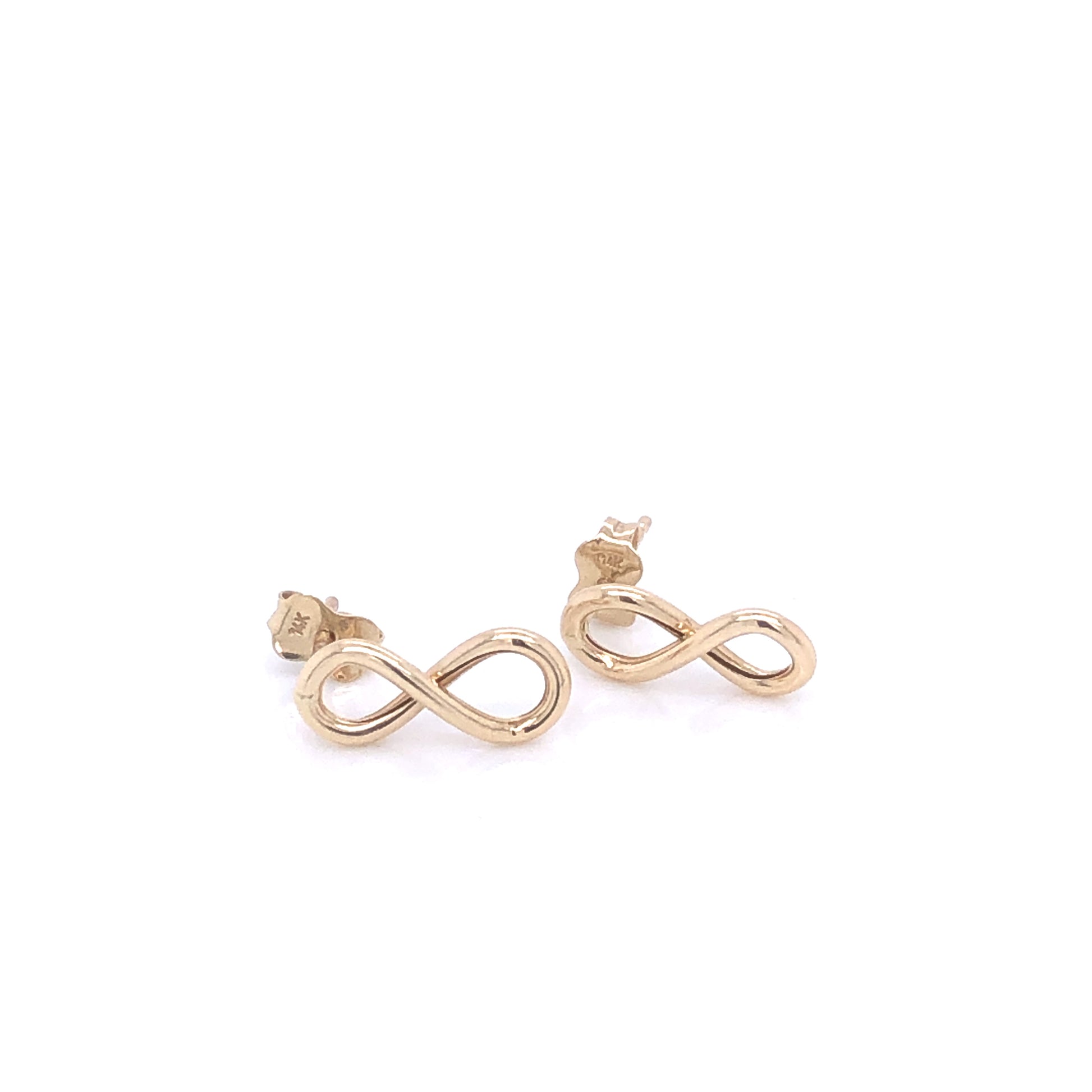 Infinity 14k Gold Stud Earrings | Luby Gold Collection | Luby 