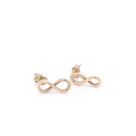 Infinity 14k Gold Stud Earrings | Luby Gold Collection | Luby 