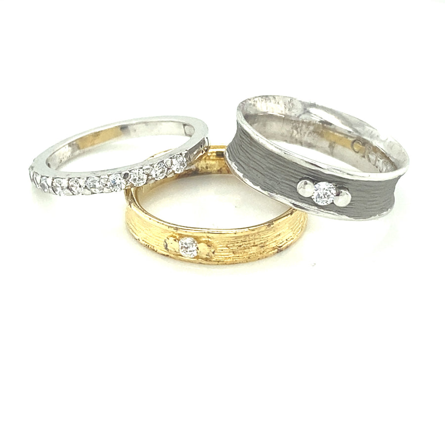 Custom Rings Silver Set