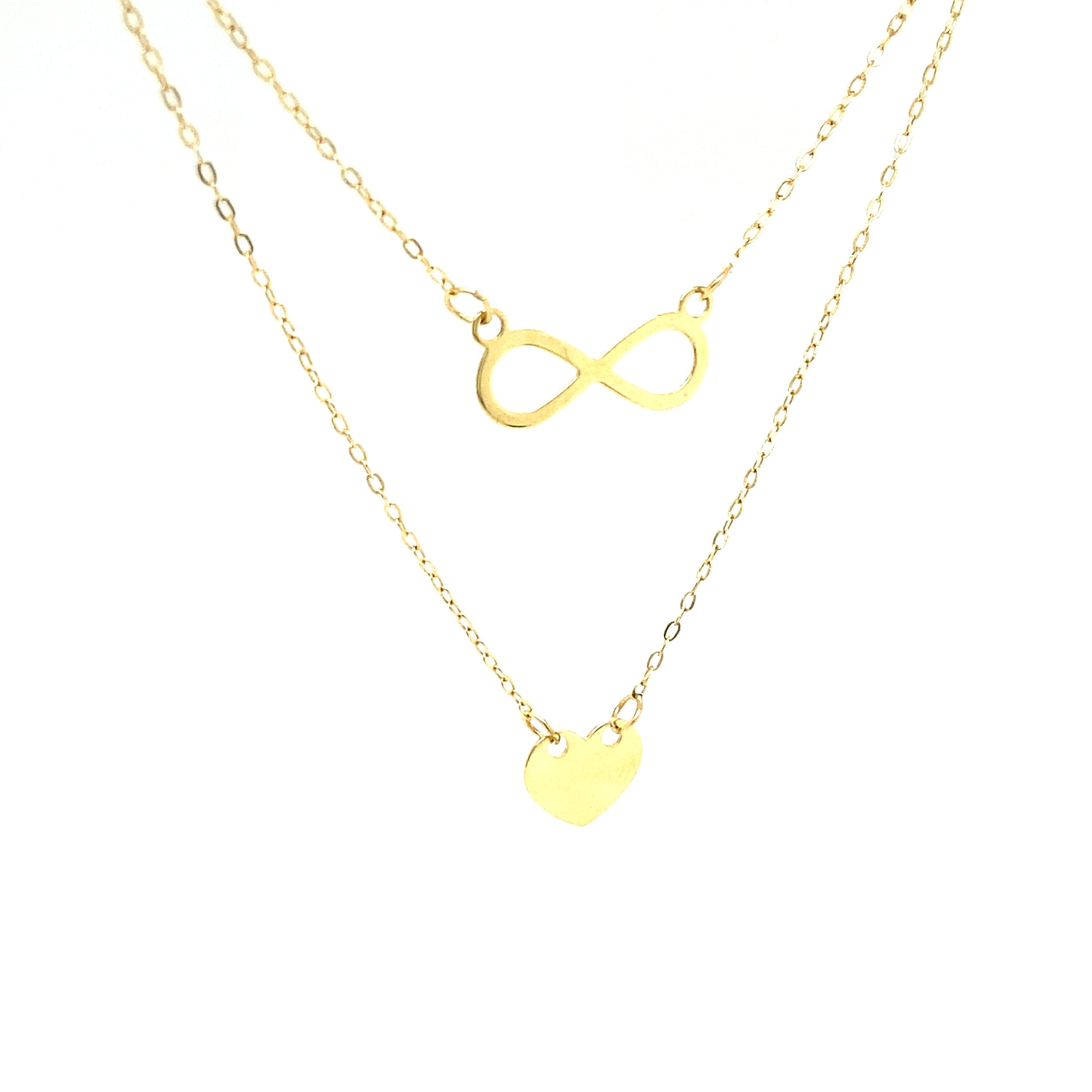 14K Gold Heart and Infinity Necklace | Luby Gold Collection | Luby 