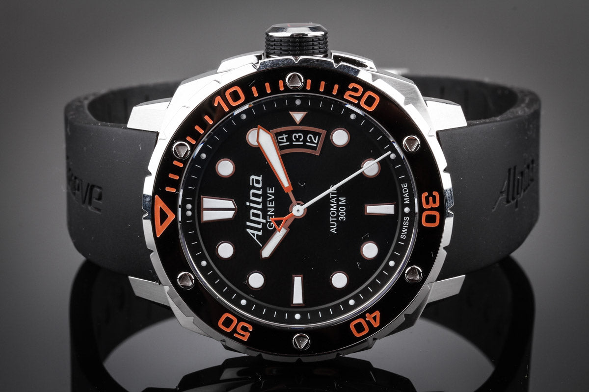Extreme Diver Automatic (Black-Orange) | Alpina | Luby 