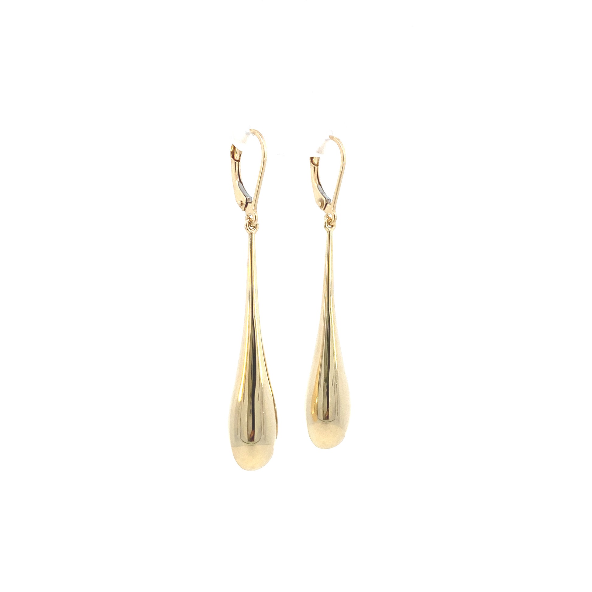 14K Gold Drop Hoop Earrings | Luby Gold Collection | Luby 