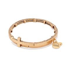 Cross Metal Wrap Bangle Bracelet (Gold) | Alex and Ani | Luby 