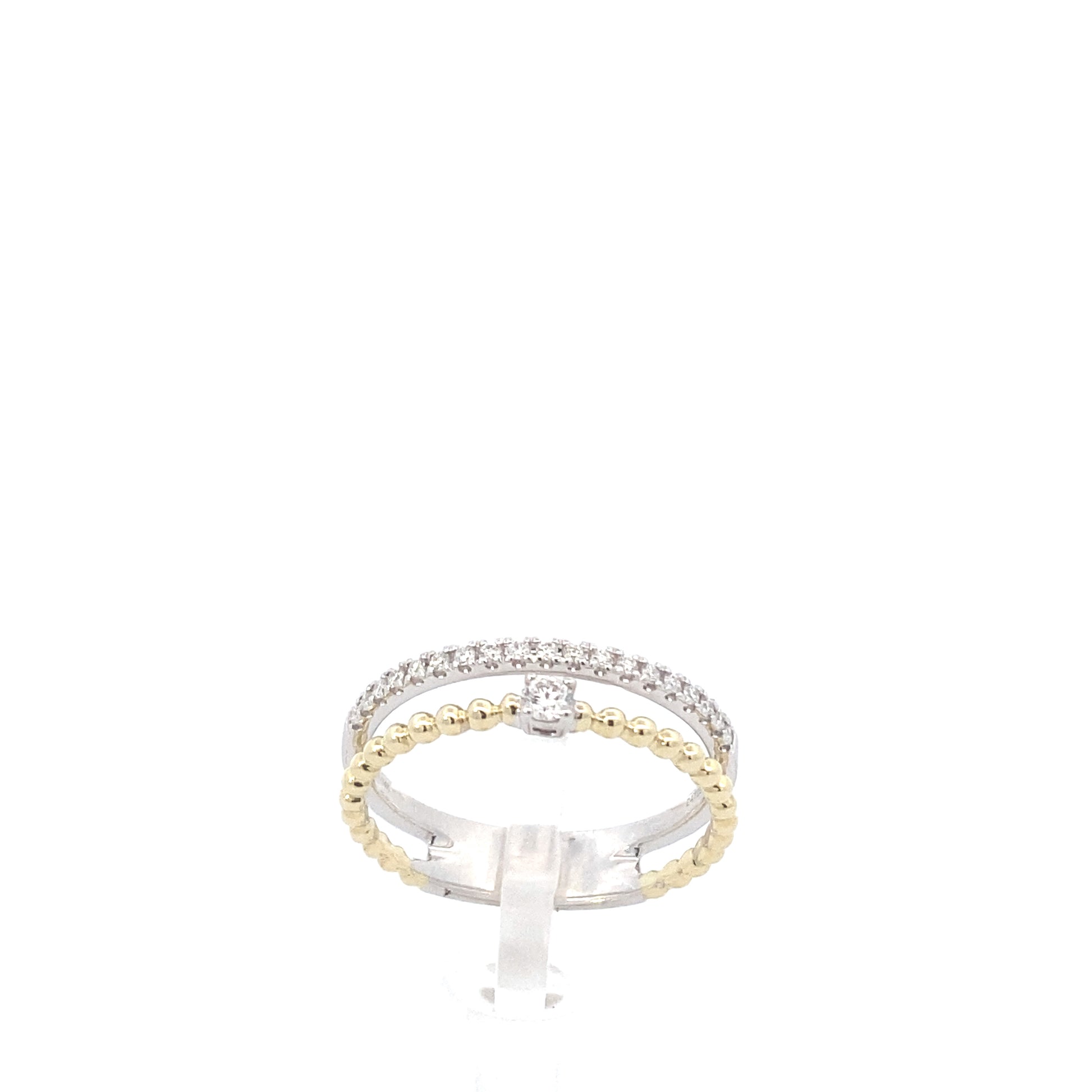 Zeghani 14K Two Tone Fashion Right Hang Ring | Zeghani | Luby 