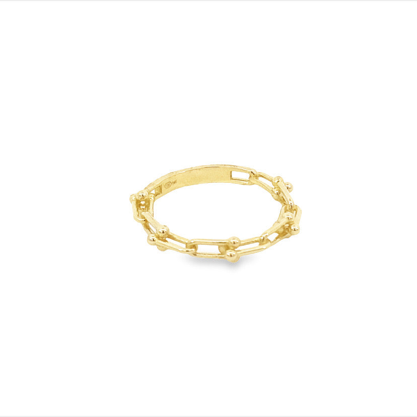 14K Gold Fancy Link Ring | Luby Gold Collection | Luby 