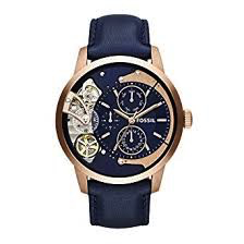 Townsman Multifunction Watch (Rose-Gold/Blue) | Fossil | Luby 