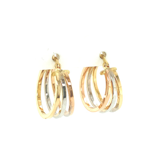 Round Fine Lines Hoops | Luby Gold Collection | Luby 