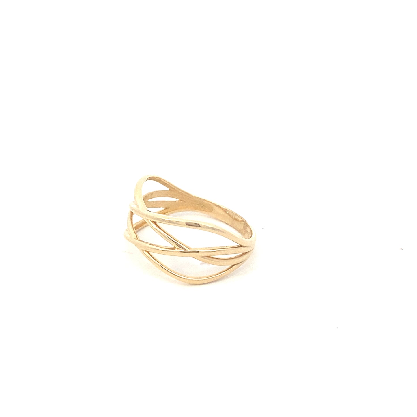 14K Gold Crossed Lines Ring | Luby Gold Collection | Luby 