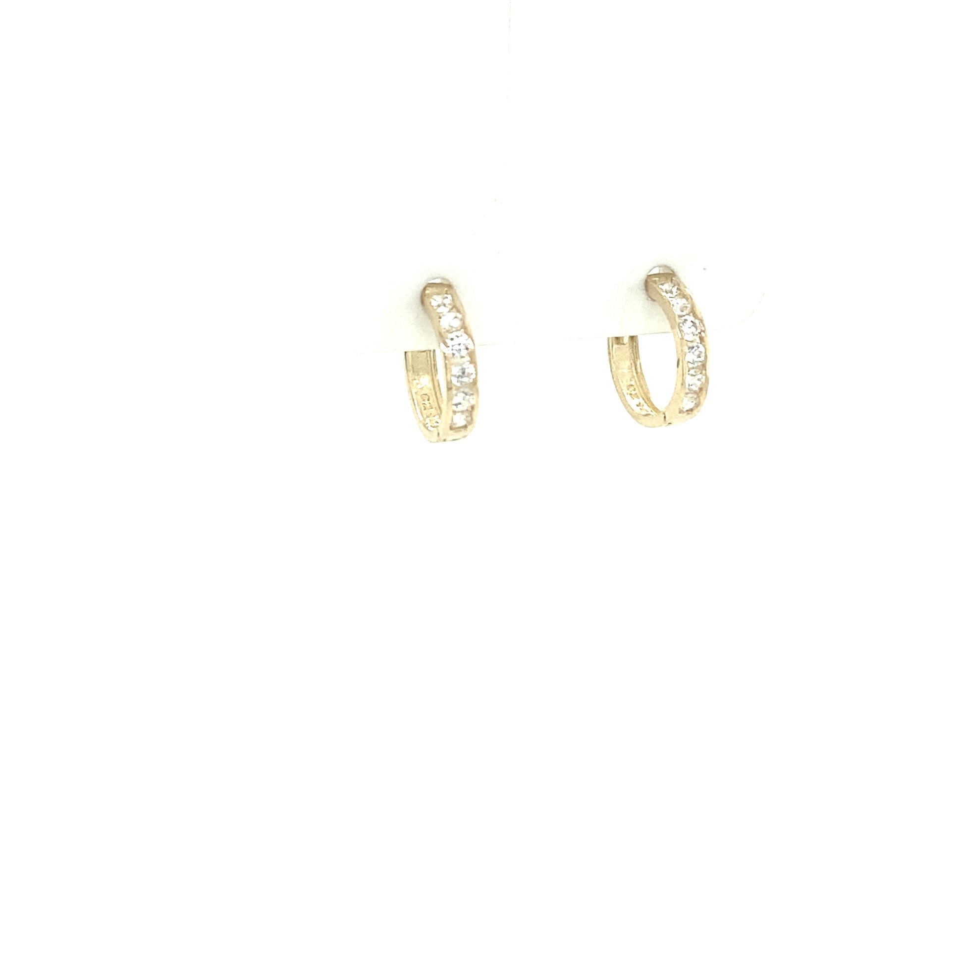 Small Hoops with CZ | Luby Gold Collection | Luby 