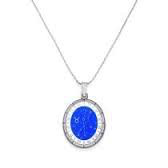 Leo Celestial Wheel Pendant Necklace (Silver)