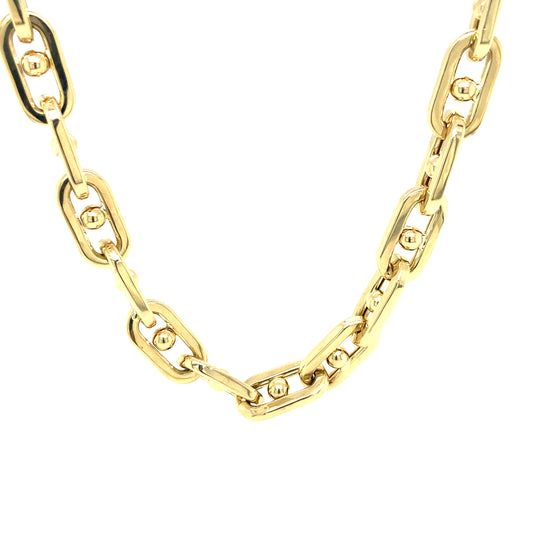 14K Gold Oval Link Ball Chain | Luby Gold Collection | Luby 