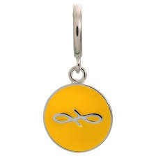 Dije de moneda sin fin de sol (plata/amarillo)
