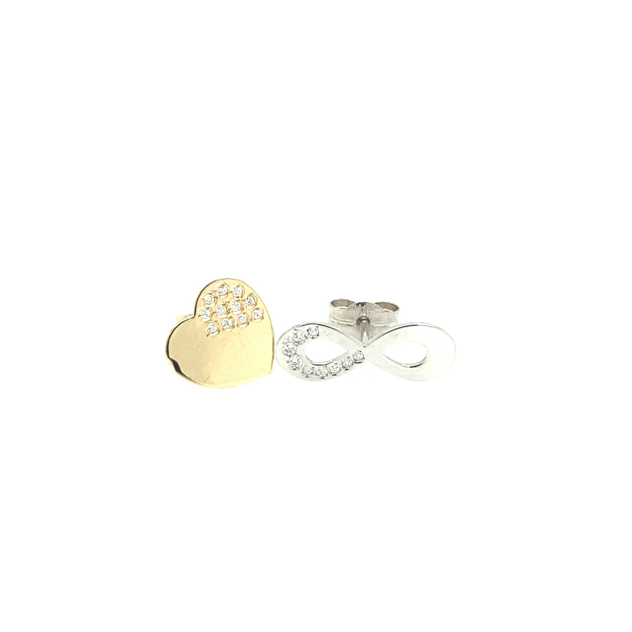 14K HEART AND INFINITY