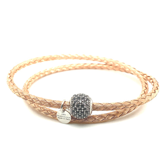 ROSE GOLD DOUBLE BRACELET | Rebecca | Luby 