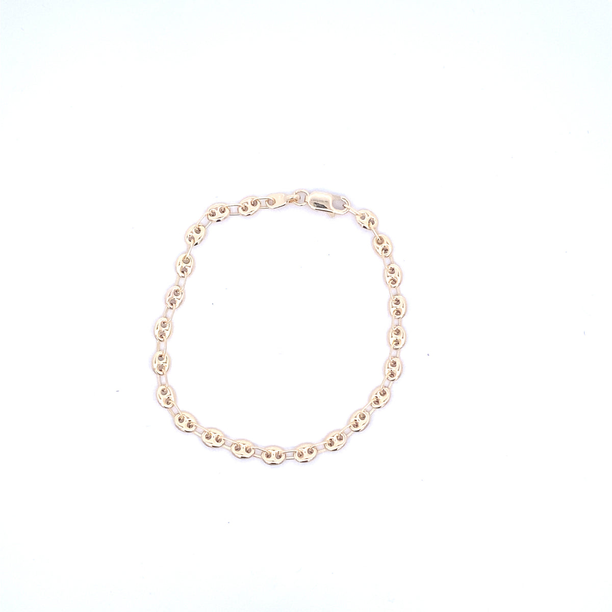 14K Gold Small Puff Link Bracelet | Luby Gold Collection | Luby 