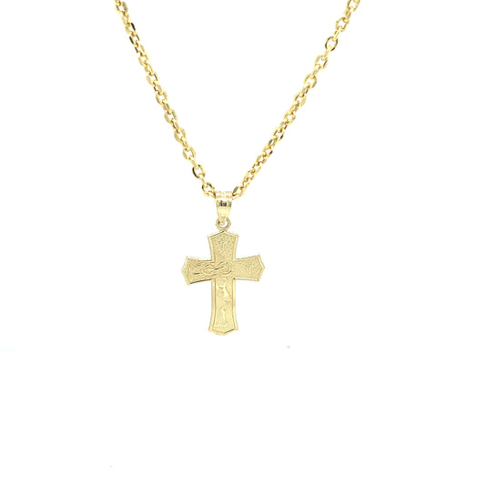 10K FLAT CROSS PENDANT | Luby Gold Collection | Luby 