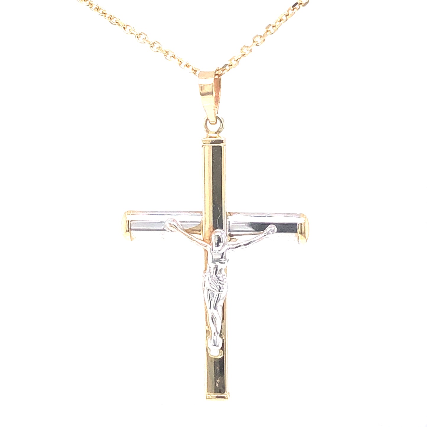 Cross Two-Tone 14k Gold Pendant | Luby Gold Collection | Luby 
